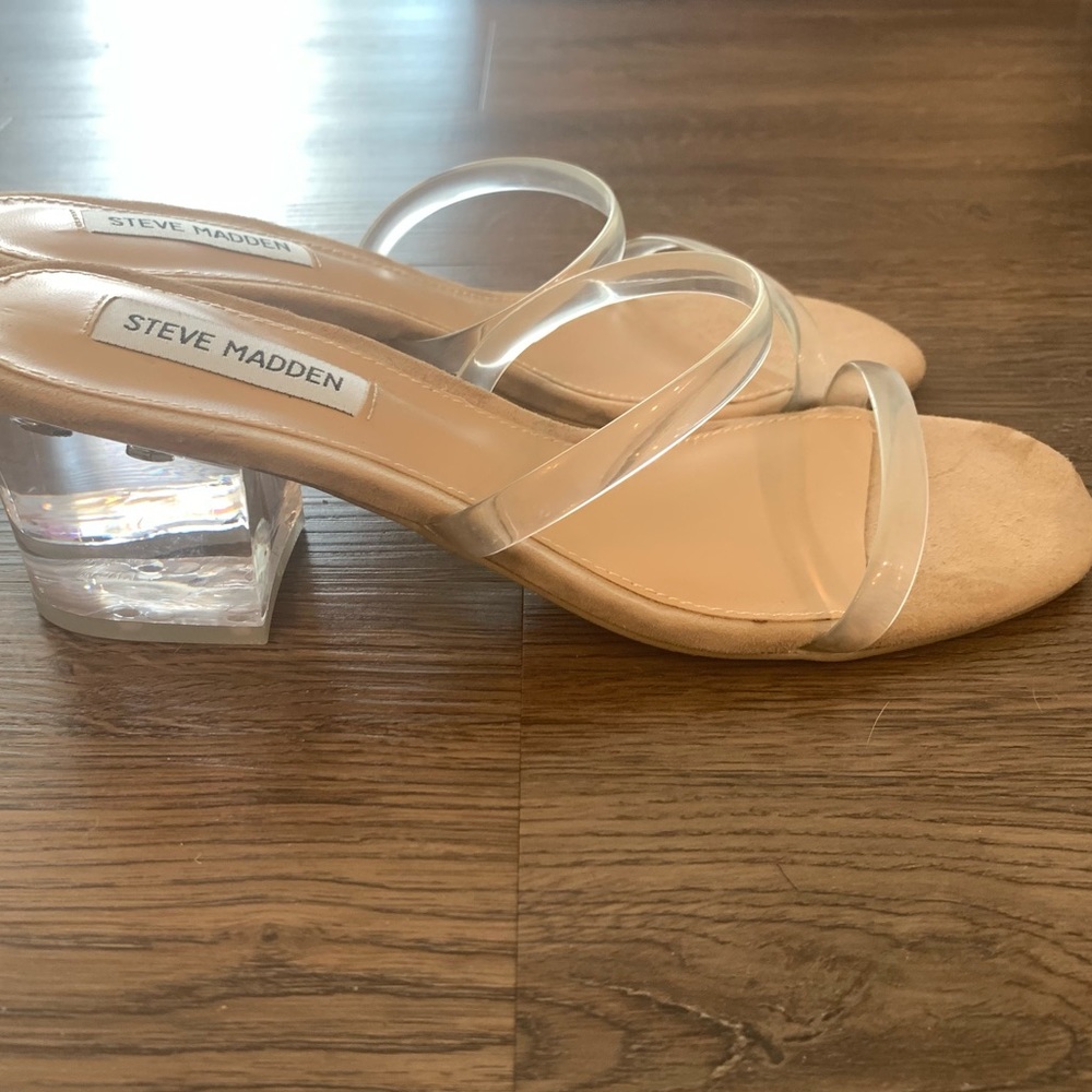 STEVE MADDEN CLEAR MULES